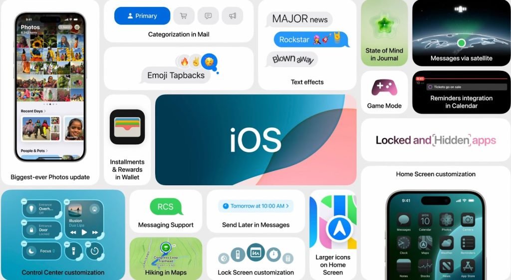 Apple dezvăluie iOS 18, cu Apple Intelligence, Siri mai smart, Control Center şi personalizare regândite